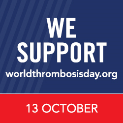 Logo: We support worldthrombosisday.org October 13