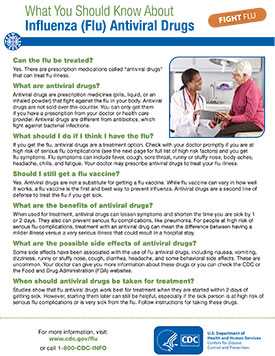 What You Should Know, Flu Antiviral Drugs
