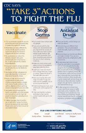 "Tome 3" medidas para combatir la influenza 