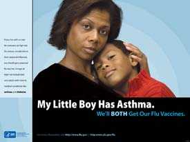 Vacuna contra la influenza: niño con asma