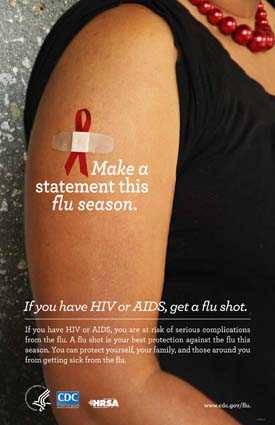 Declaración de la vacuna contra la influenza: personas con VIH