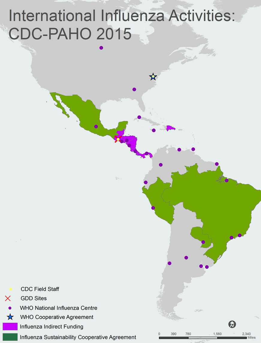 	WHO Region of the Americas (AMR) Map