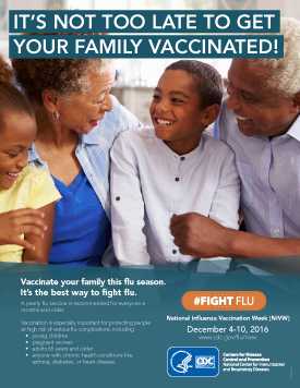 Material de la NIVW: ¡No es demasiado tarde para que su familia se vacune!