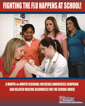 Fighting the Flu Happens at School! is a resource for school nurses to promote seasonal influenza vaccination to members of their school community.
