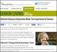 Screenshot: Senior Living Blog