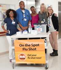 Superhéroes contra la influenza en el Memorial Sloan Kettering Cancer Center