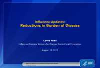 Influenza Updates: Reductions in Burden of Disease - Webinar by Carrie Reed