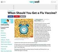 Imagen de pantalla: Kristina Duda de Verywell.com Cold and Flu, embajadora digital de la influenza estacional