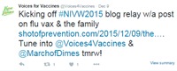 Se lanza la transmisión de blog #NIVW2015 con una publicación sobre vacunarse contra la influenza y la familia