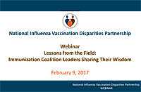 Lessons from the Field: Immunization Coalition Leaders Sharing Their Wisdom