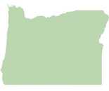 map of state of Oregon