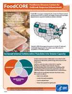 Image of FoodCORE factsheet: Improving foodborne disease investigation and response in state and local health departments