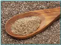Image of chia seed and powder.