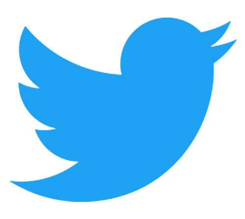 Illustration showing the blue Twitter logo