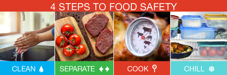 4%20steps to food safety - clean, separate, cook, chill