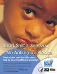 Snort. Sniffle. Sneeze. No Antibiotics Please. (African American Poster) 