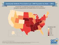 Community Antibiotic Prescribing Rates by State (2013)