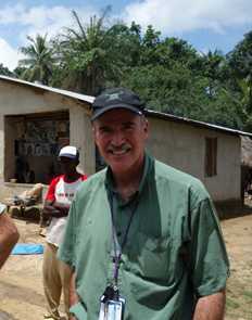 Peter Kilmarx in a village with high Ebola transmission in Port Loko District, Sierra Leone