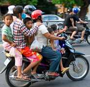 	Image of Cambodians on the motorcycles