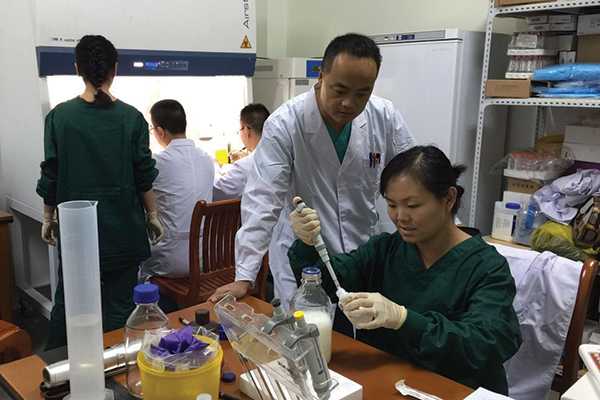 Ebola lab test demonstration