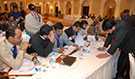NSTOP and P-FELTP fellows engaged in breakout sessions during the Polio Eradication and Ebola outbreak investigation workshop in Pakistan, December, 2014.