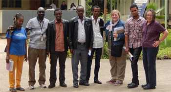 The evaluation team at the Washa Health Center, Southern Nations Nationalities and Peoples Region of Ethiopia.