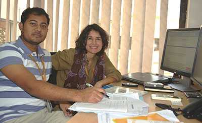 	Diana DiazGranados, Head of the Training Support Group and Dr. Zaikul Hassan, Research Investigator