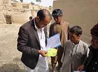 Conducted a rapid survey to check vaccination status; Photo Credit: Aminullah Shirpoor