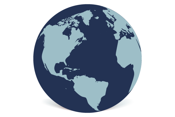 Globe icon for FAQ