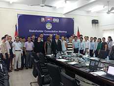 Representatives from public health organizations in Cambodia meet to provide input on the National Institute of Public Health Strategy in September 2016.