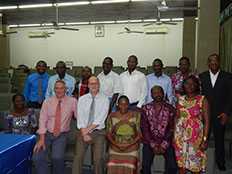 Representatives from Togo's INH, CDC, and NASTAD complete a successful pilot of the NPHI Staged Development Tool.