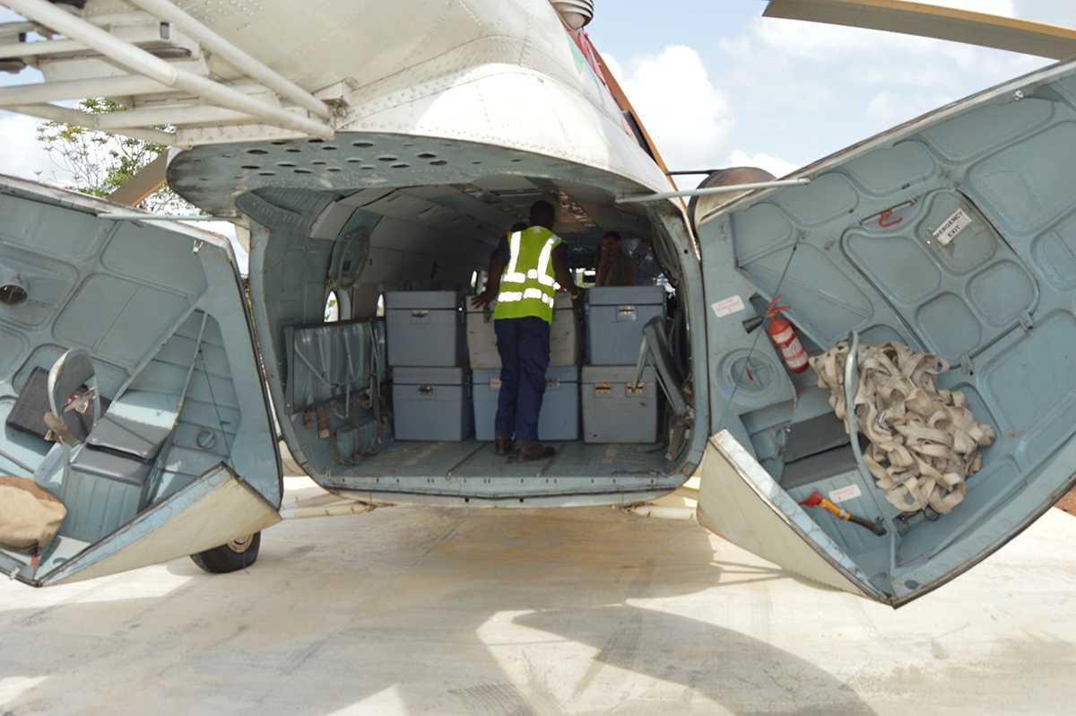 It’s not always possible to know how many children need vaccinations in a given area, especially if travel is through a region that has large nomadic or isolated populations. Vaccination teams load as many vaccine storage containers as possible in an effort to reach every child 
