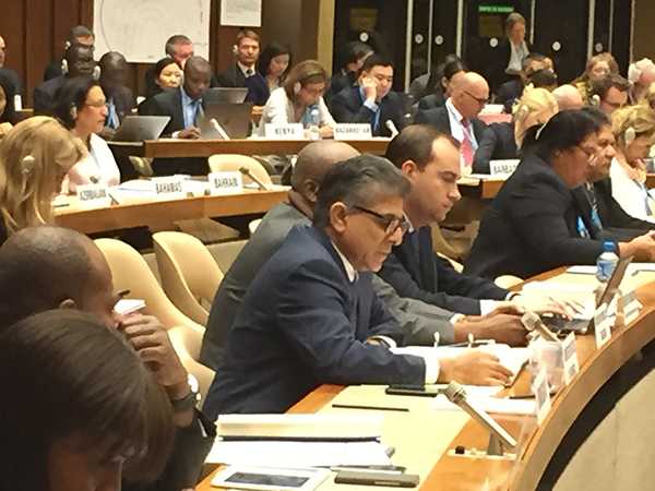 CDC’s Dr. Hamid Jafari, Principal Deputy Director for the Center of Global Health speaks as a member of the U.S. delegation at the 2017 World Health Assembly in Geneva, Switzerland.