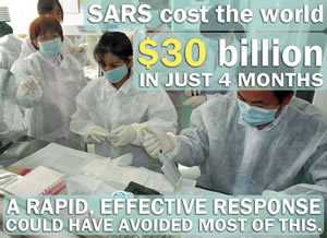 Infographic: SARS cost the world $30 billion in just 4 months. A rapid, effective response could have avoided most of this.