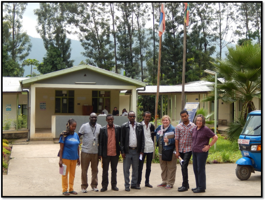 The evaluation team at the Washa Health Center, Southern Nations Nationalities and Peoples Region of Ethiopia
