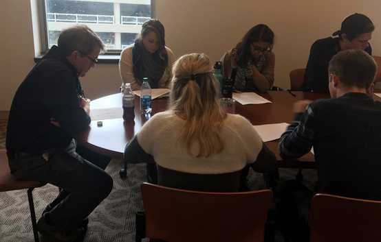 DGHP’s Emergency Response and Recovery Branch's Deputy Chief, Mark Anderson, leading students in a small breakout session at the Health in Complex Humanitarian Emergencies course at Emory in early 2017