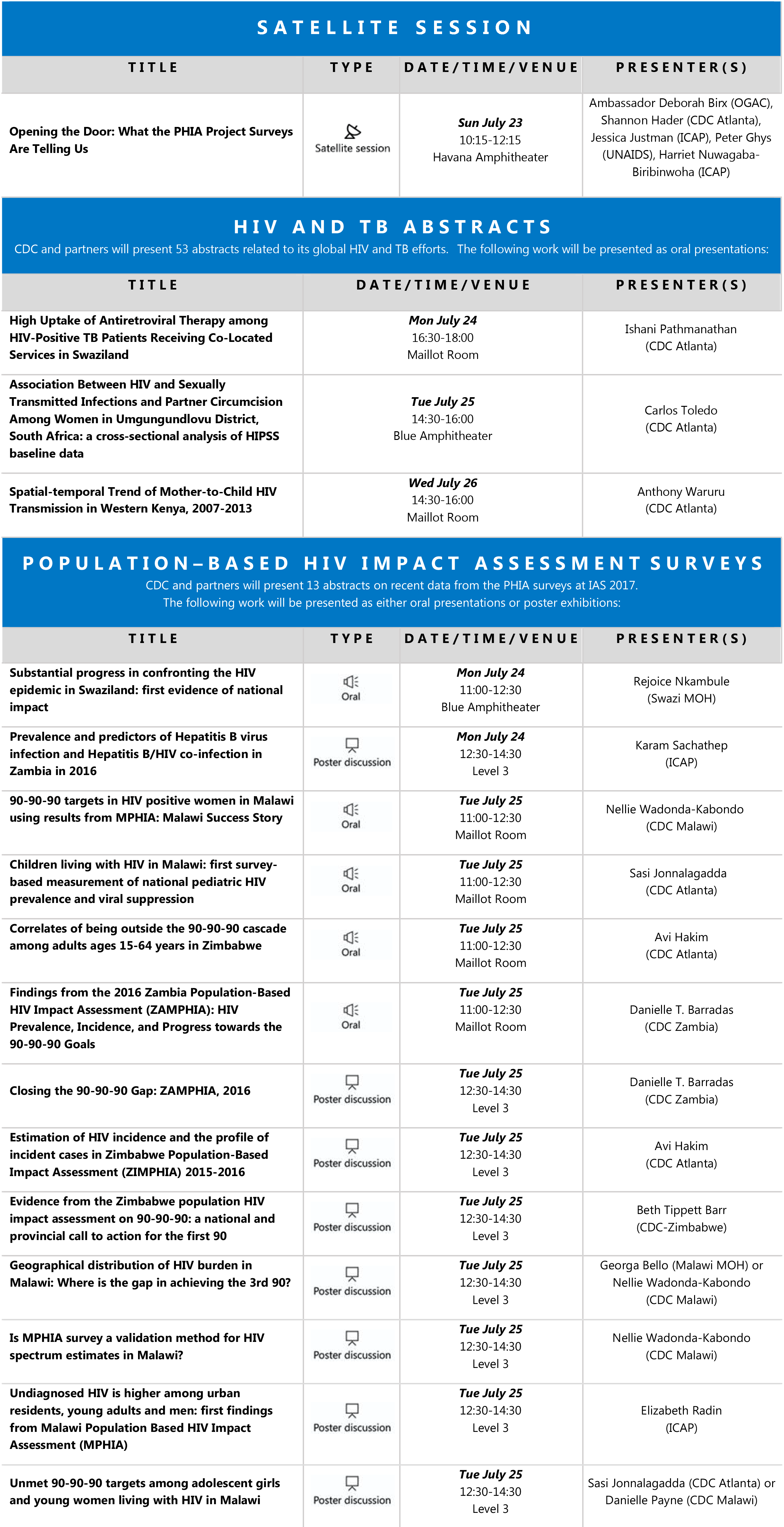 IAS 2017 SChedule