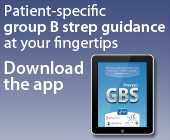 Patient-specific group B strep guidance at your fingertips. Download the app