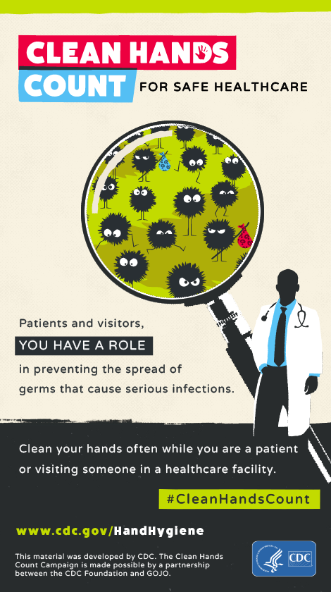 Patient Infographic: Clean Hands Count