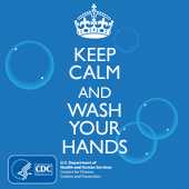 button - keep calm and wash your hands
