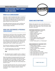 Concussion Fact Sheet for Coaches PDF image