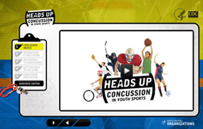 	Screen shot of youth sports online concussion training