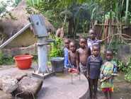 	Borehole well in Sierra Leone.