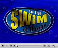 Image excerpt from the "In the Swim of Things" video showing the logo.