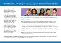 First National CDC Study of Lesbian, Gay, and Bisexual Student Health Palm Card
