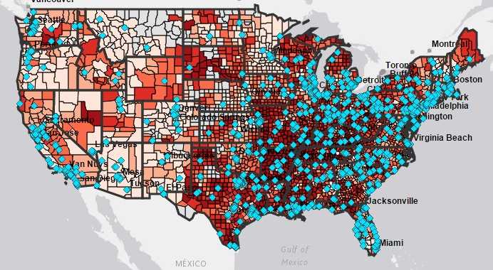 Health professionals can find maps and data on heart disease both in the United States and globally.