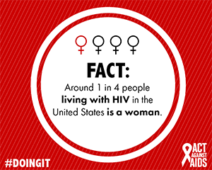 Fact: Around 1 in 4 people living with HIV in the United States is a woman.