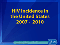 Cover slide - HIV Incidence