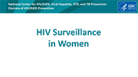 Cover slide - HIV Surveillance in Women