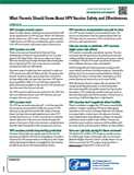 HPV vaccine safety fact sheet